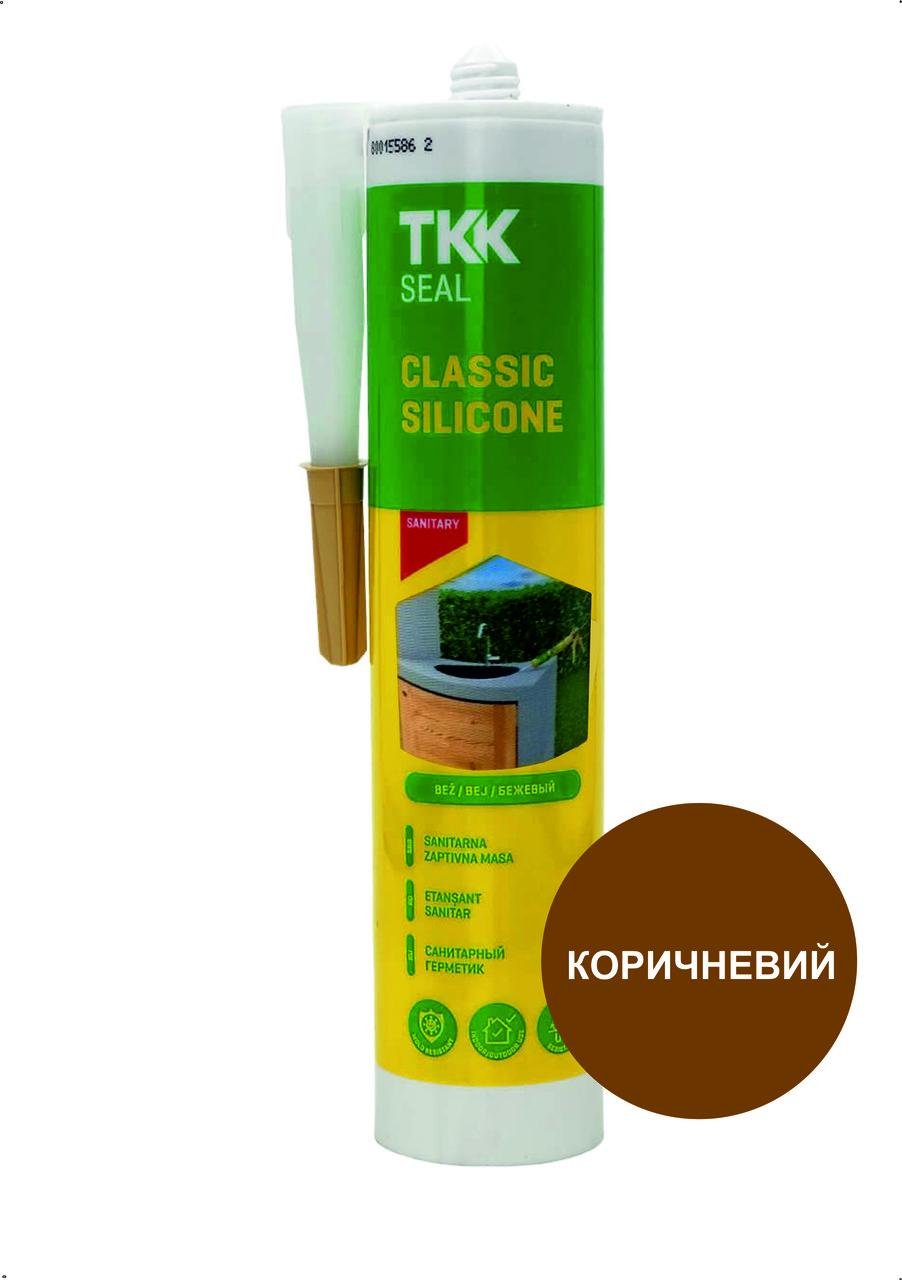 Герметик силіконовий ТКК 280 мл Коричневий (28716377)