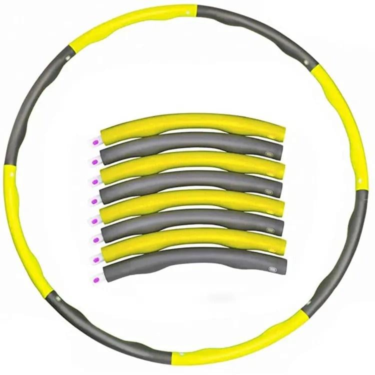Обруч массажный Hoop для занятий фитнесом 95 см Желто-черный - фото 2
