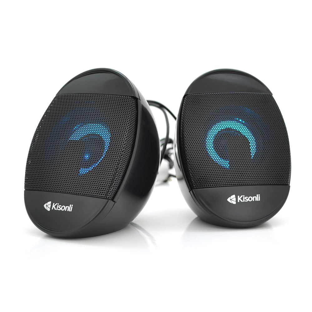 Набор портативных колонок Kisonli 2.0 L-7070 USB 3,5 мм Черный (23423)