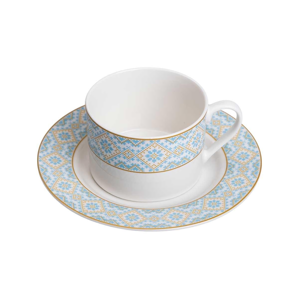 Чашка порцелянова з орнаментом 250 мл Білий (HP-7-741) - фото 2 Чашка порцелянова з орнаментом 250 мл Білий (HP-7-741) - фото 2