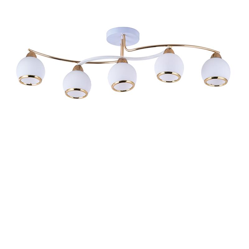 Люстра потолочная Light House SRS-16213/5 на пять ламп Белый/Золото