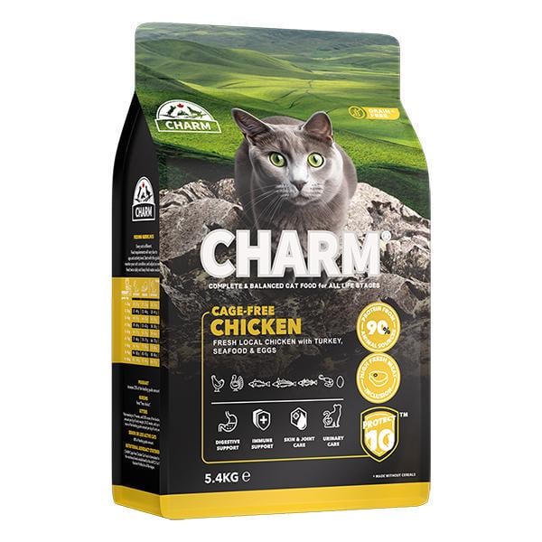 Корм для кошек сухой беззерновой Charm Cage-Free Chicken 5,4 кг - фото 1 Корм для кошек сухой беззерновой Charm Cage-Free Chicken 5,4 кг - фото 1