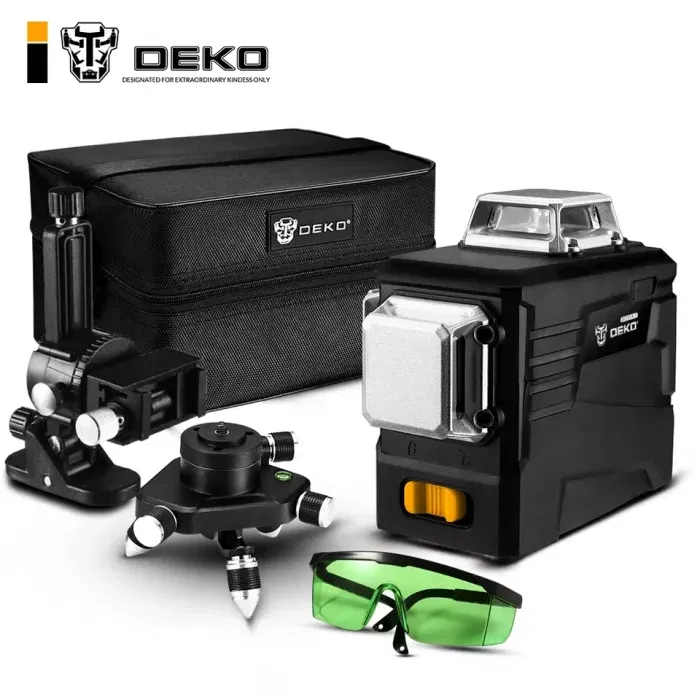 Лазерний рівень нівелір DEKO 3D 12 ліній/штатив 1,02 м промінь Бірюзовий (718531) - фото 3