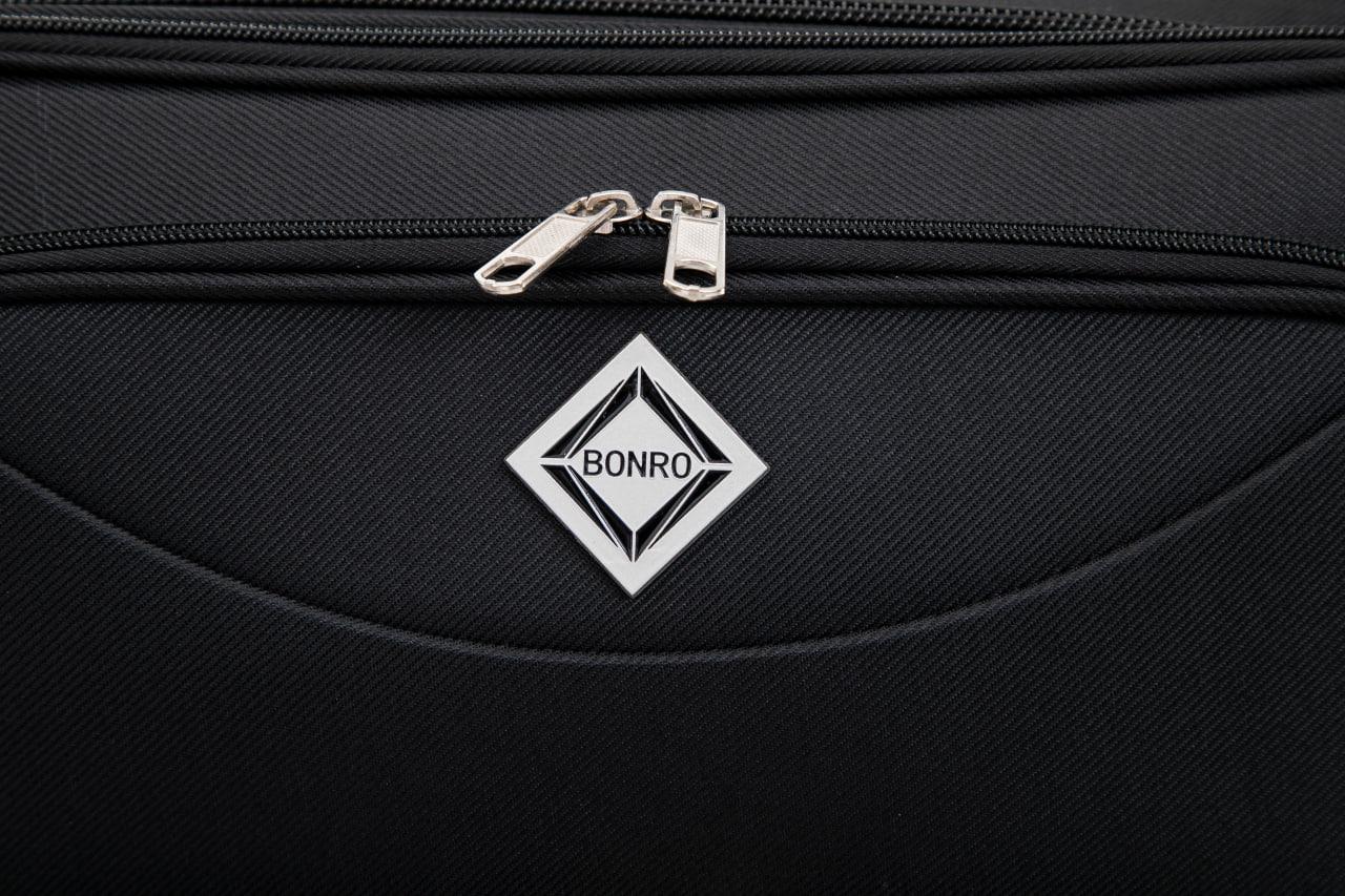 Чемодан Bonro Tourist 4 колеса невеликий Чорний (2199) - фото 13