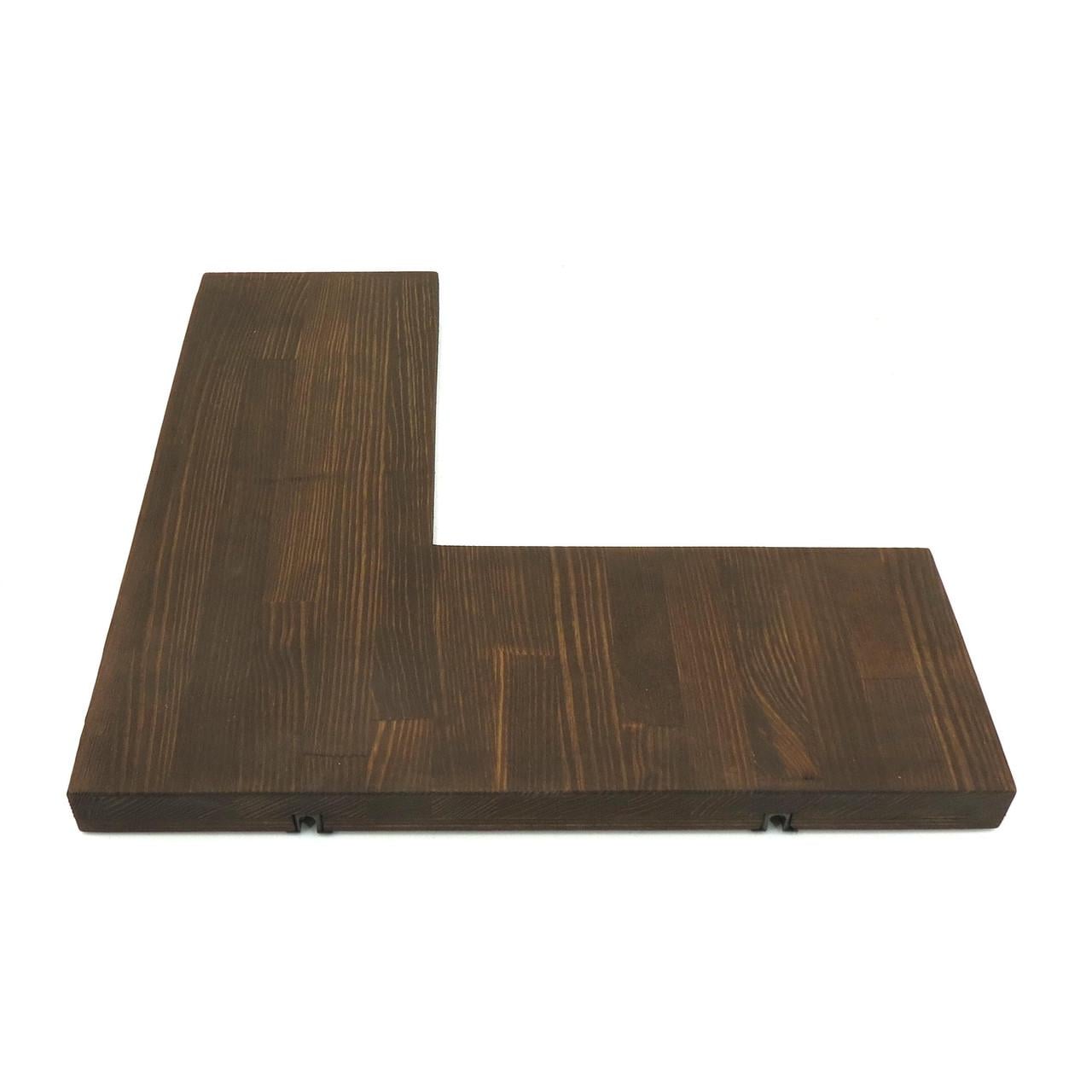 Полка настенная угловая из дерева Бока 40 Капучино (УНП-000309)