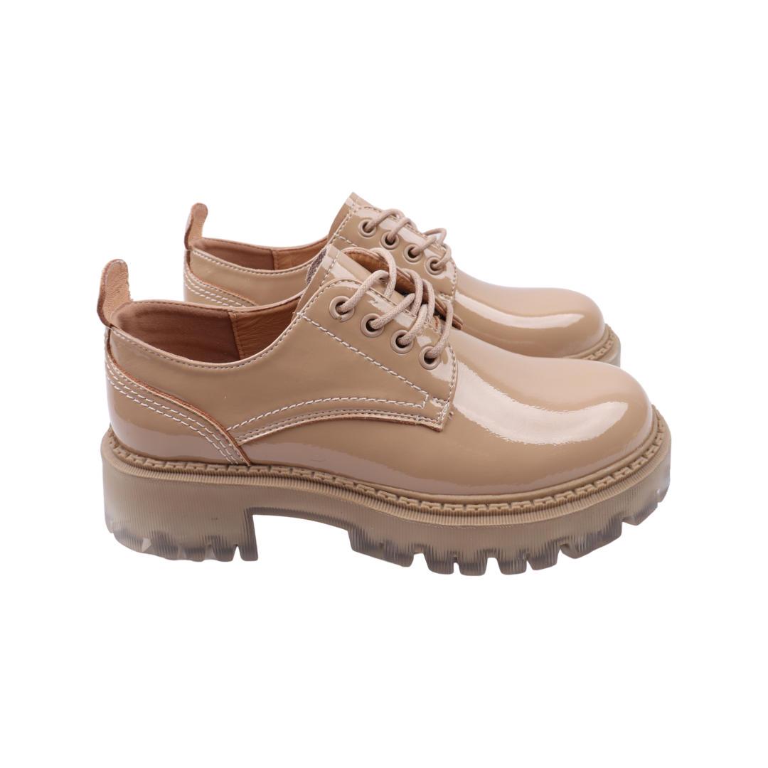 Туфли женские Melanda из лаковой кожи р. 39 Бежевый (47-22DTC)