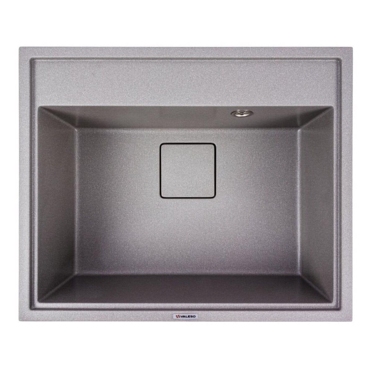 Мойка гранитная Valeso Sherlit 600х500 врезная прямоугольная Серый матовый (PLTM-SP000049364)