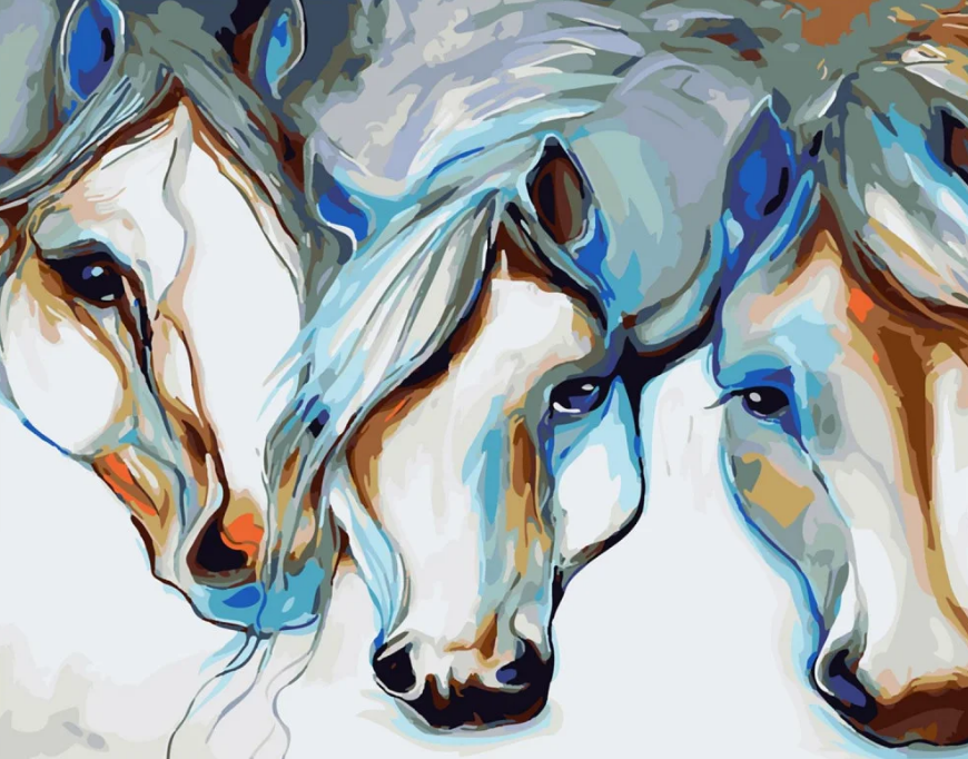 Картина по номерам Strateg Красивые лошади 40x50 см (SY6206)