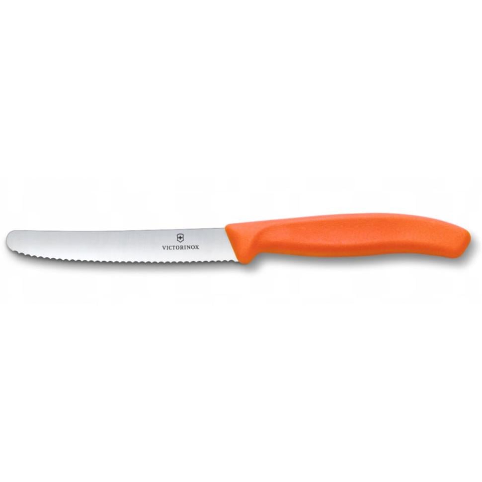 Ніж для томатів Victorinox Swiss Classic Tomato & Table з лезом 11 см Помаранчевий (Vx67839.C1)