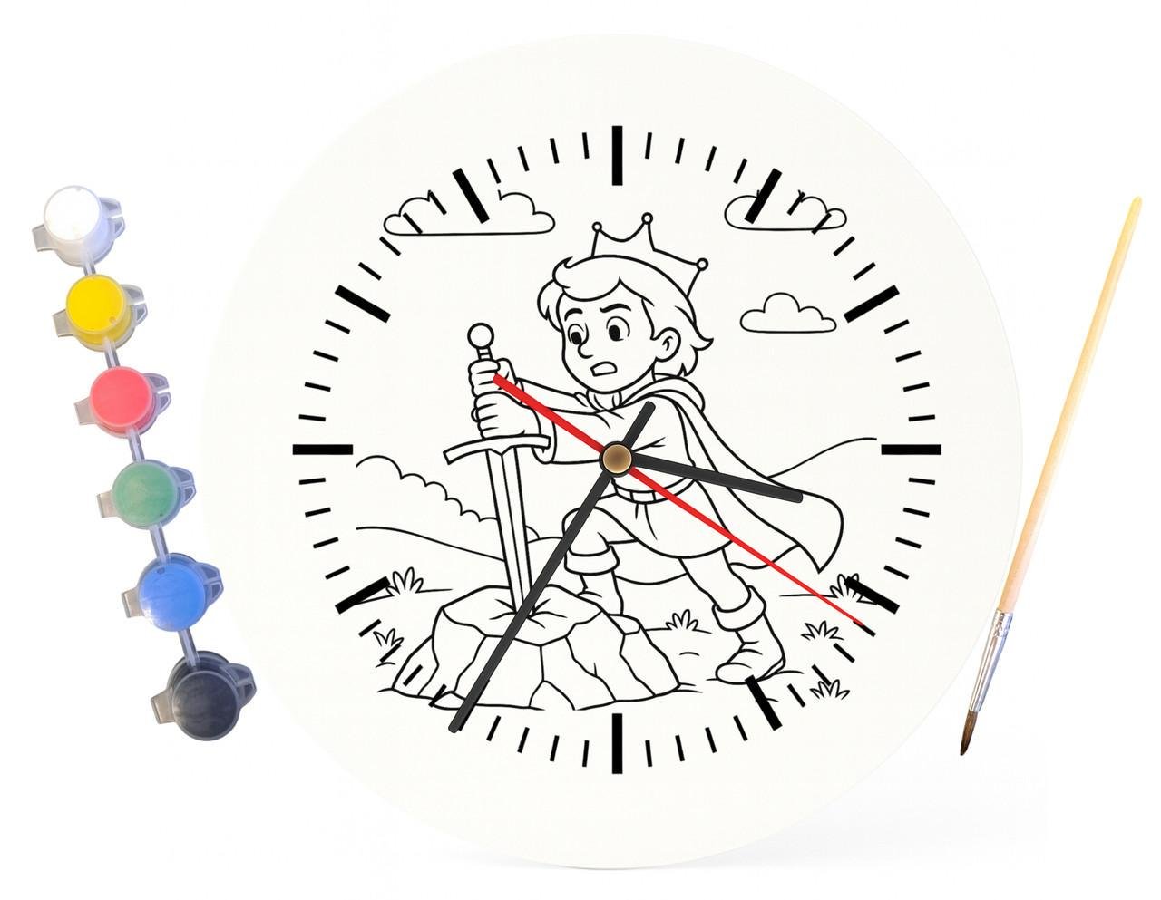 Детский набор для творчества часы-раскраска по мотивам Король Артур и Экскалибур 30 см (Г0034) - фото 4 Детский набор для творчества часы-раскраска по мотивам Король Артур и Экскалибур 30 см (Г0034) - фото 4