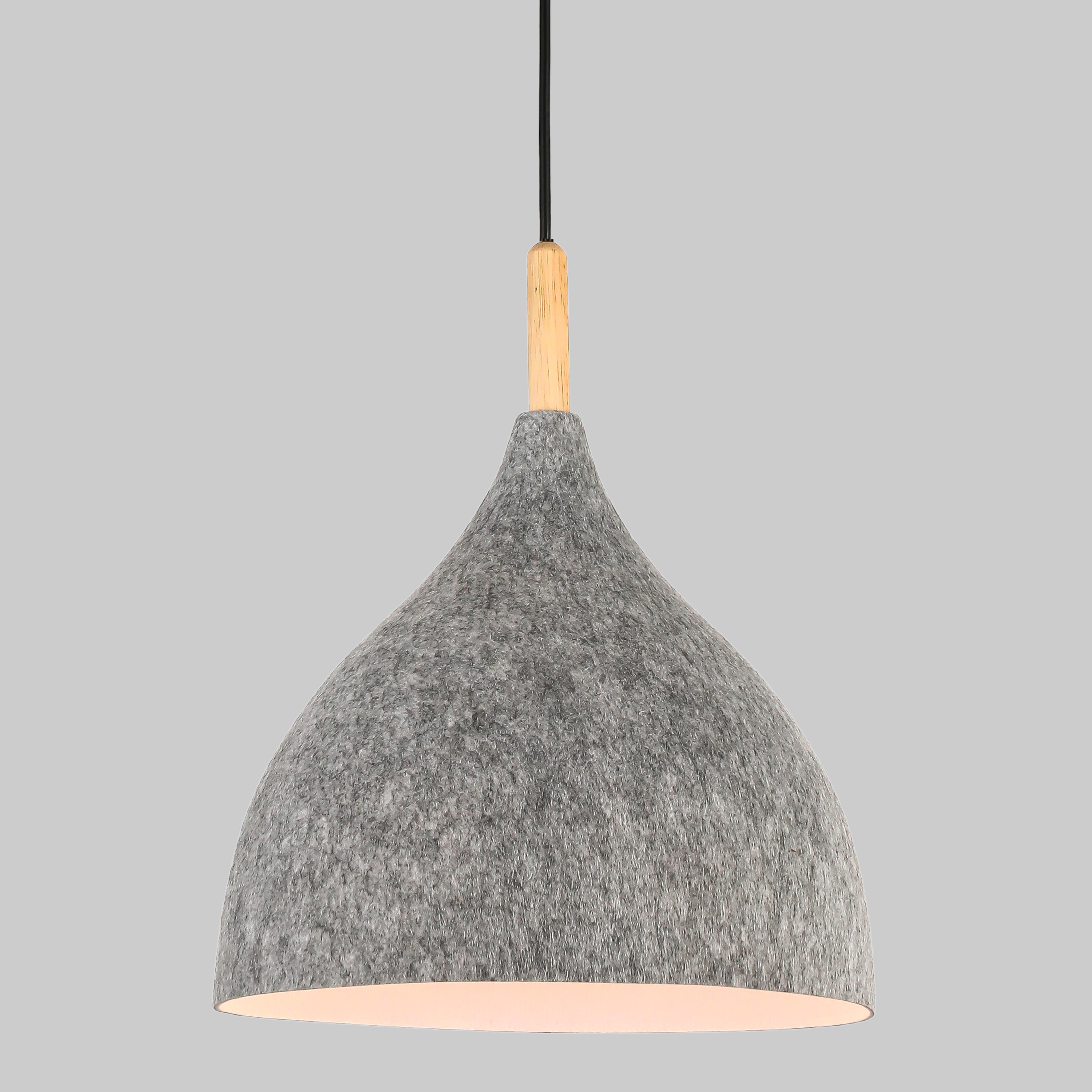 Підвіс-люстра дизайнерський із фетра 30 см Сірий (805-1388-1)