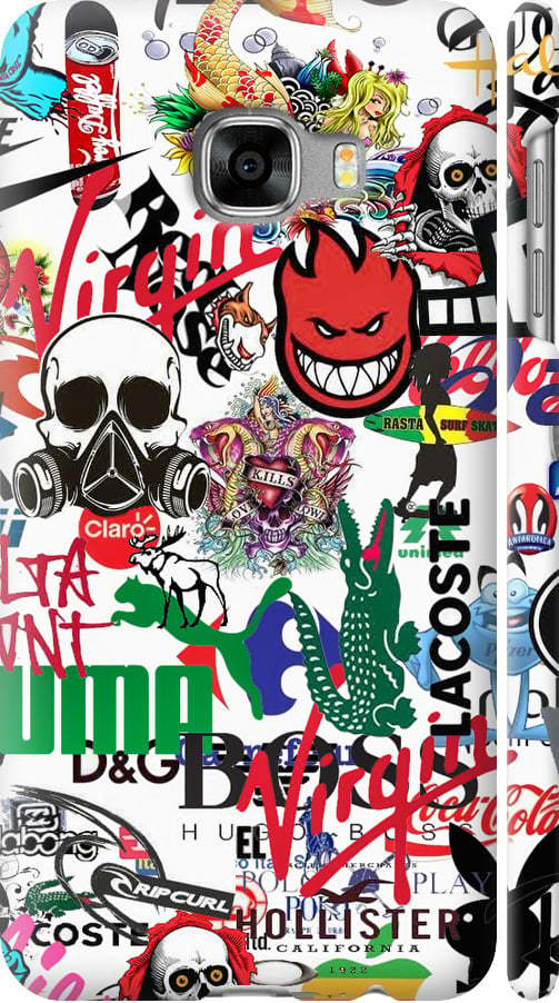 Чехол на Samsung Galaxy C5 C5000 Many different logos (4022m-301-42517) Чехол на Samsung Galaxy C5 C5000 Many different logos (4022m-301-42517)