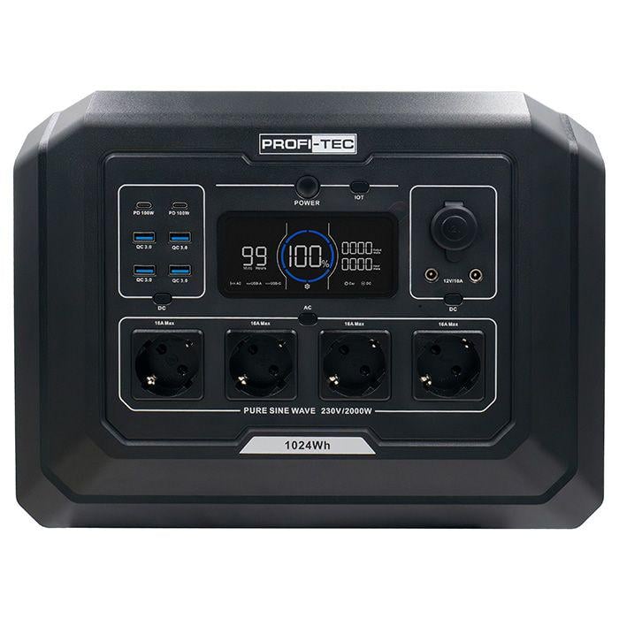 Зарядна станція PROFI-TEC PPS2000 LiFePO 2000 Вт 51,2 В/1024 Вт/год (006854)