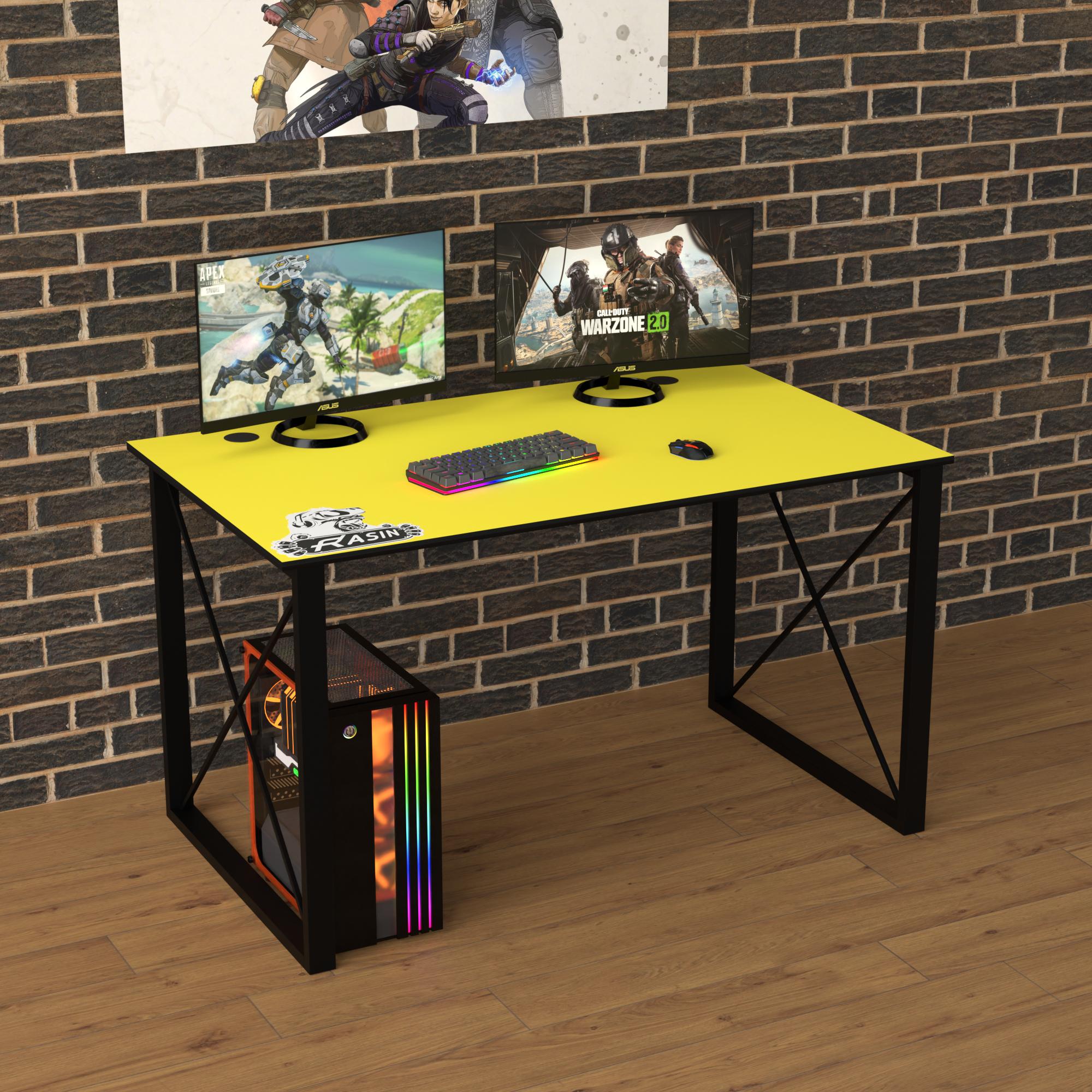 Геймерський стіл Тіса-меблі Rasin LOFT-21 120х80х75 см Жовтий