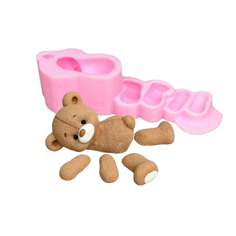 Молд силиконовый Мишка Пухлык лежит (12746)