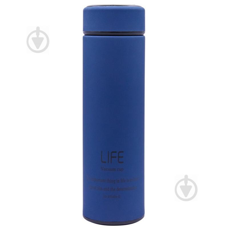 Термос стальной Zelart 450ml LIFE D-013 Темно-синий