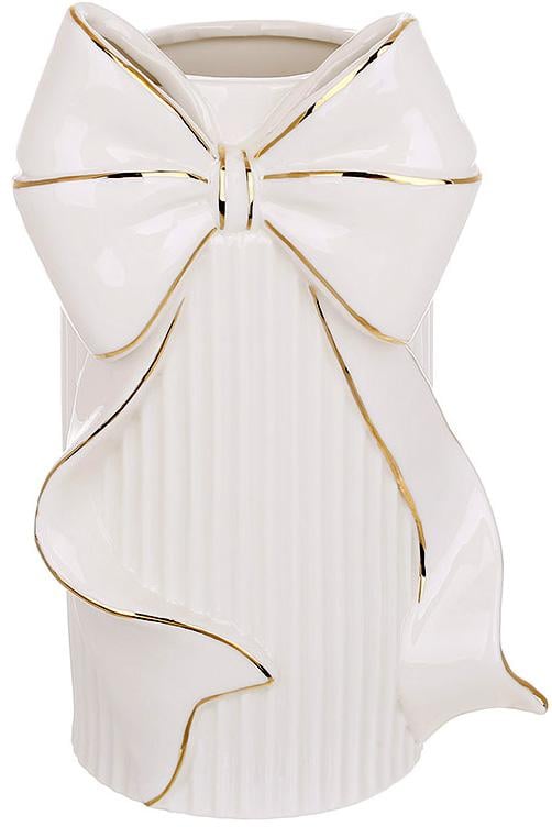 Ваза фарфоровая Золотой Бант 22см