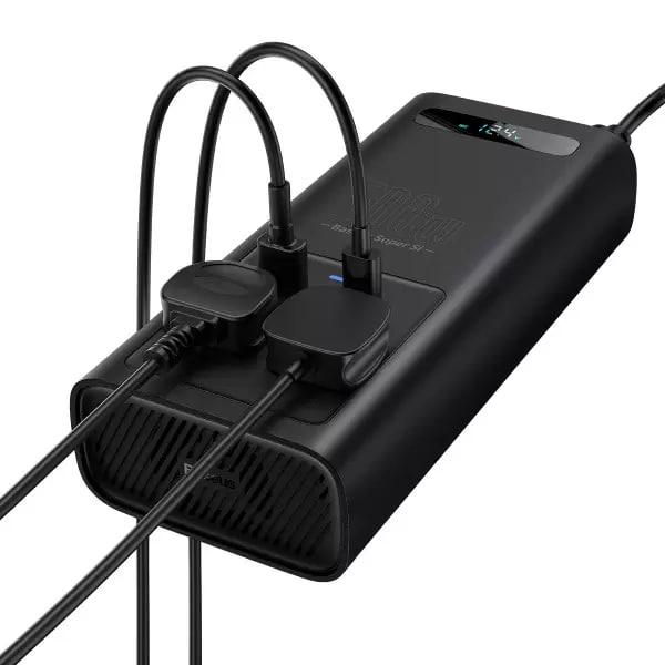 Инвертор автомобильный BASEUS 500 W 220 V CN/EU 2 розетки USB/Type-C 5 A с технологией QC3.0+PD3.0 Black (CGNB000101) - фото 5