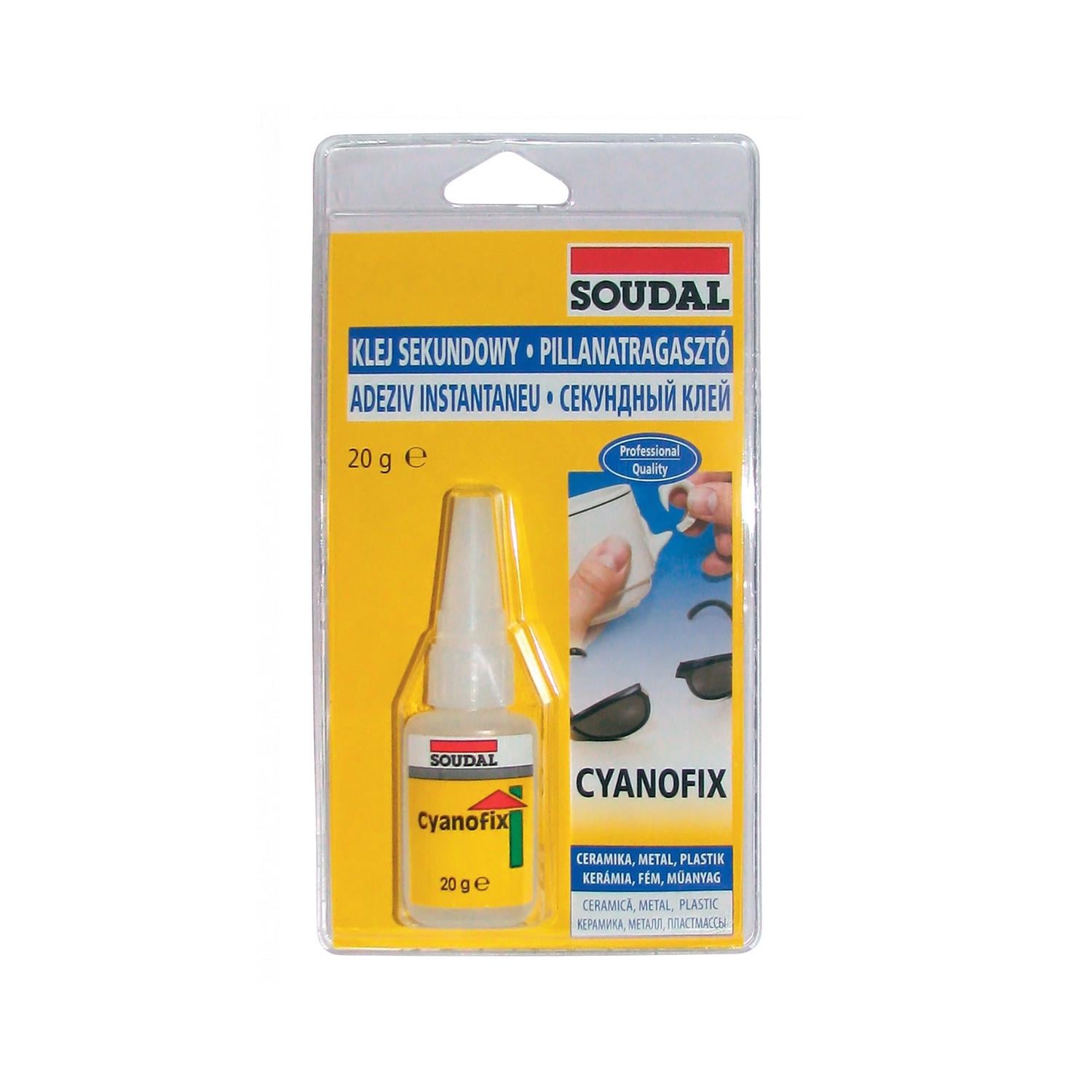 Клей секунда Soudal Cyanofix 84А 20 г Бесцветный (000030000084002000)