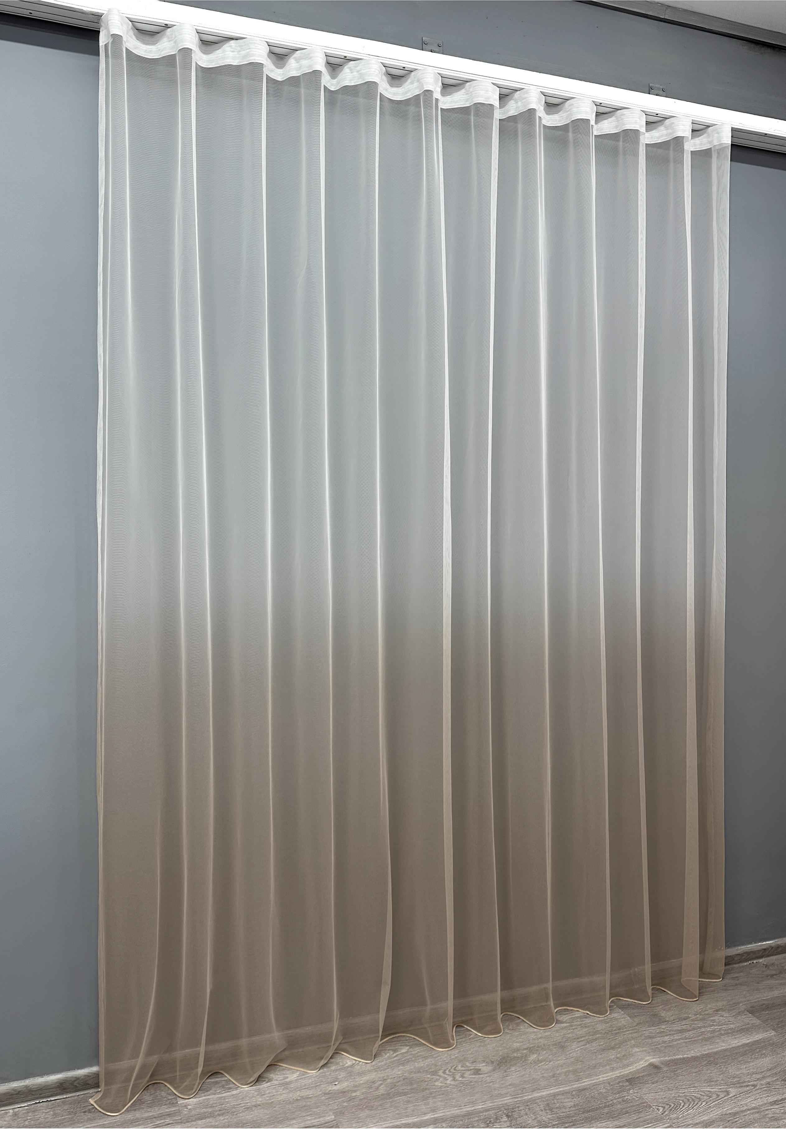 Тюль VR-Textil 1650т Грек-сетка омбре 300х270 см Какао (42-0626) - фото 2 Тюль VR-Textil 1650т Грек-сетка омбре 300х270 см Какао (42-0626) - фото 2