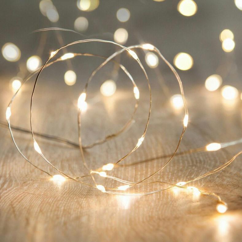 Гірлянда-нитка світлодіодна 2 м 20 LED живлення від двох батарейок (2104618699) - фото 7