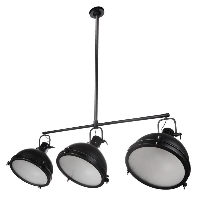 Люстра потолочная лофт подвесная Brille BL-159S/3 E27 BK на 3 плафона