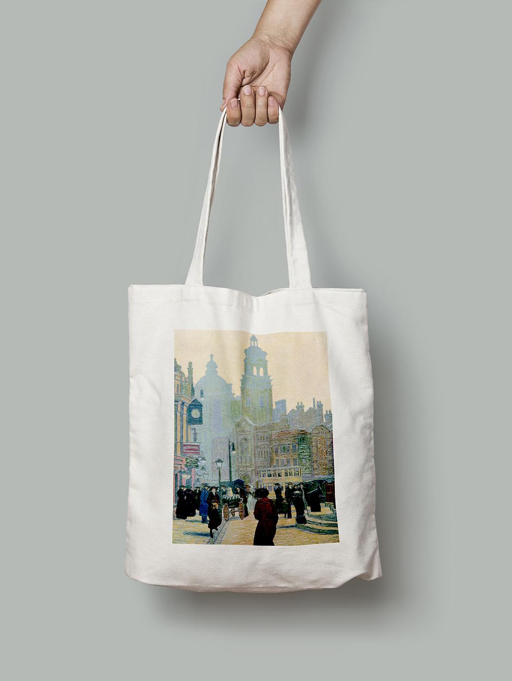 Эко-сумка Средневековые улицы Городские постройки шопер (FA08069_Bag)