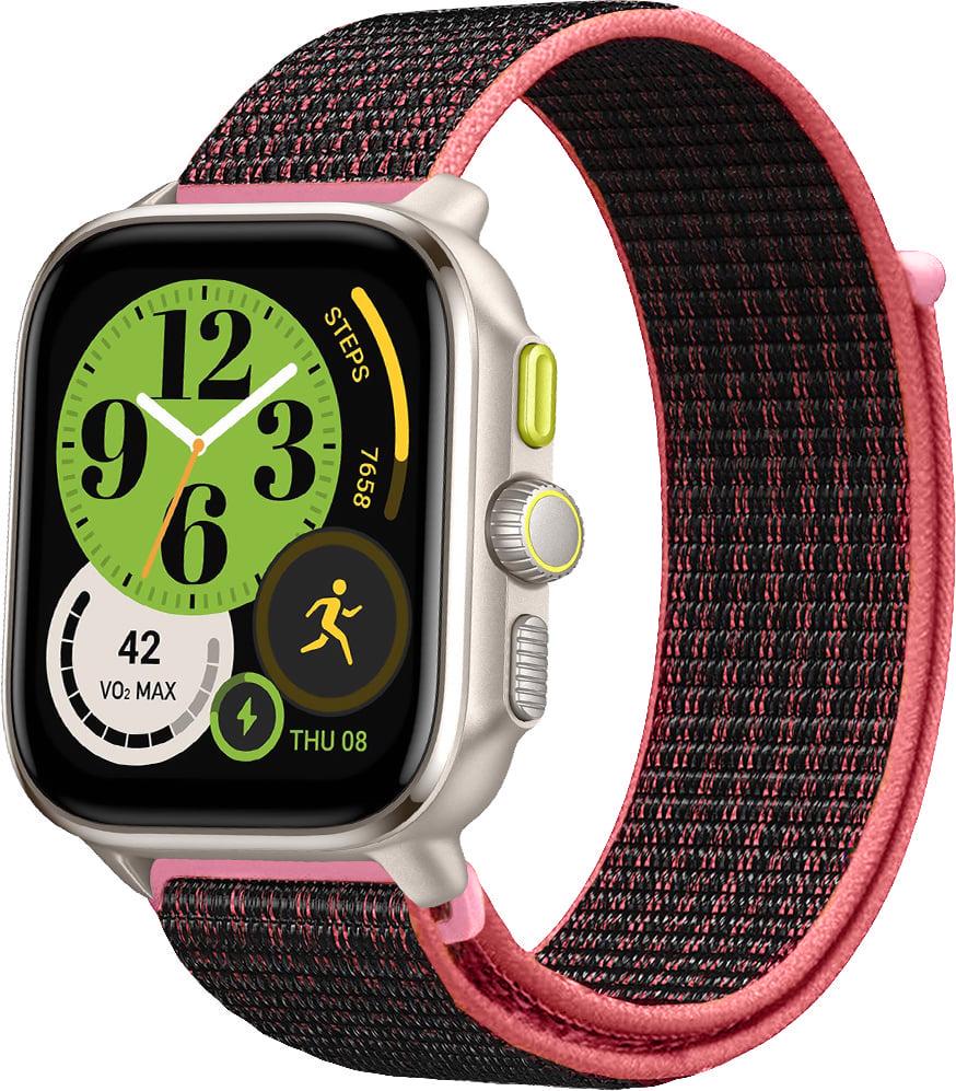 Ремінець нейлоновий Sport Loop для Amazfit Cheetah Square Black/Pink (38509-51) Ремінець нейлоновий Sport Loop для Amazfit Cheetah Square Black/Pink (38509-51)