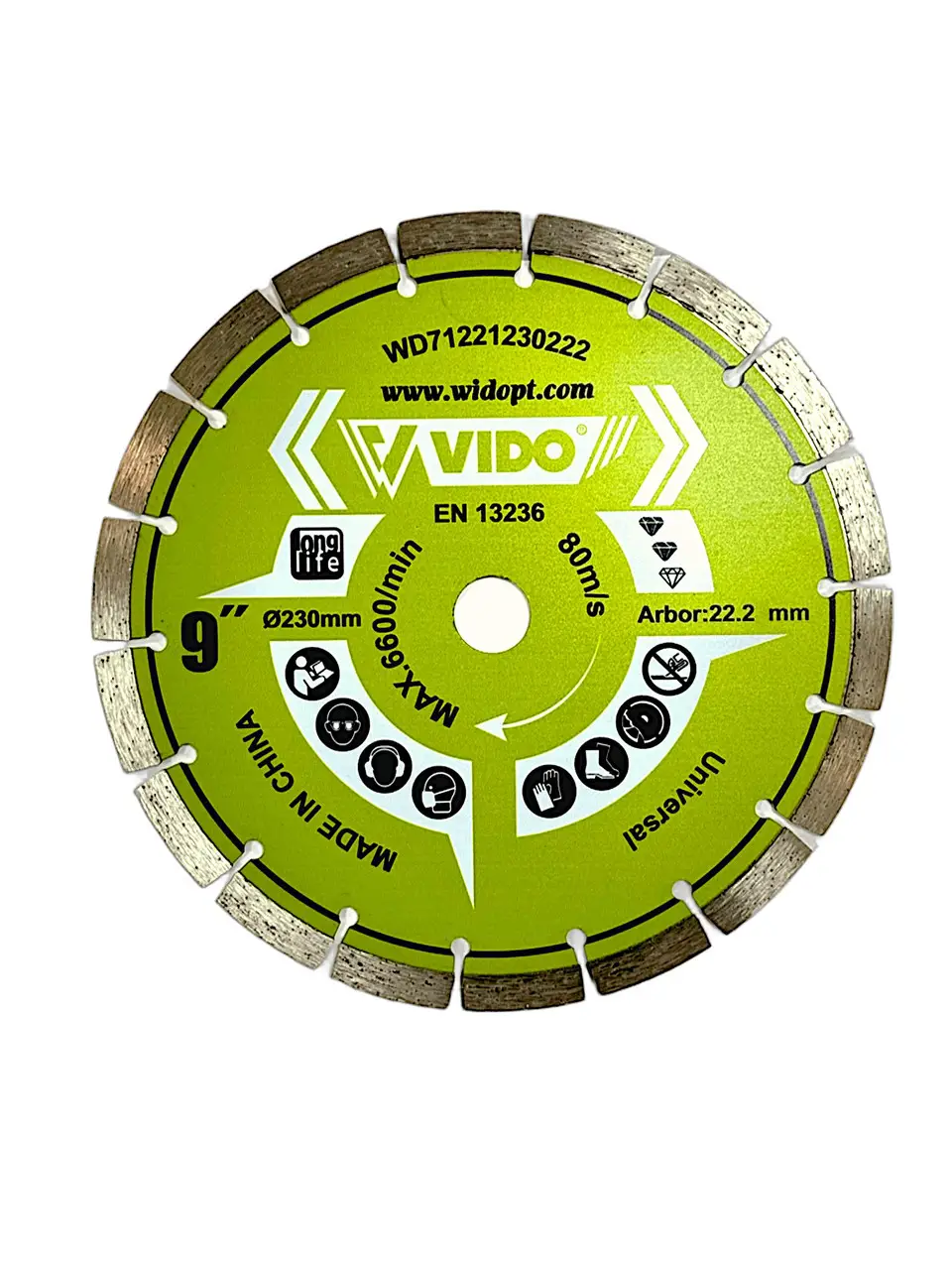 Диск алмазный Vido Segment WD71221230222 230х22.2 мм (27563513)