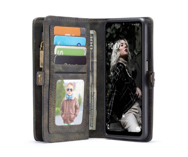 Чехол-кошелек CaseMe Retro Leather для Samsung Galaxy S21 FE 5G, Black - фото 3