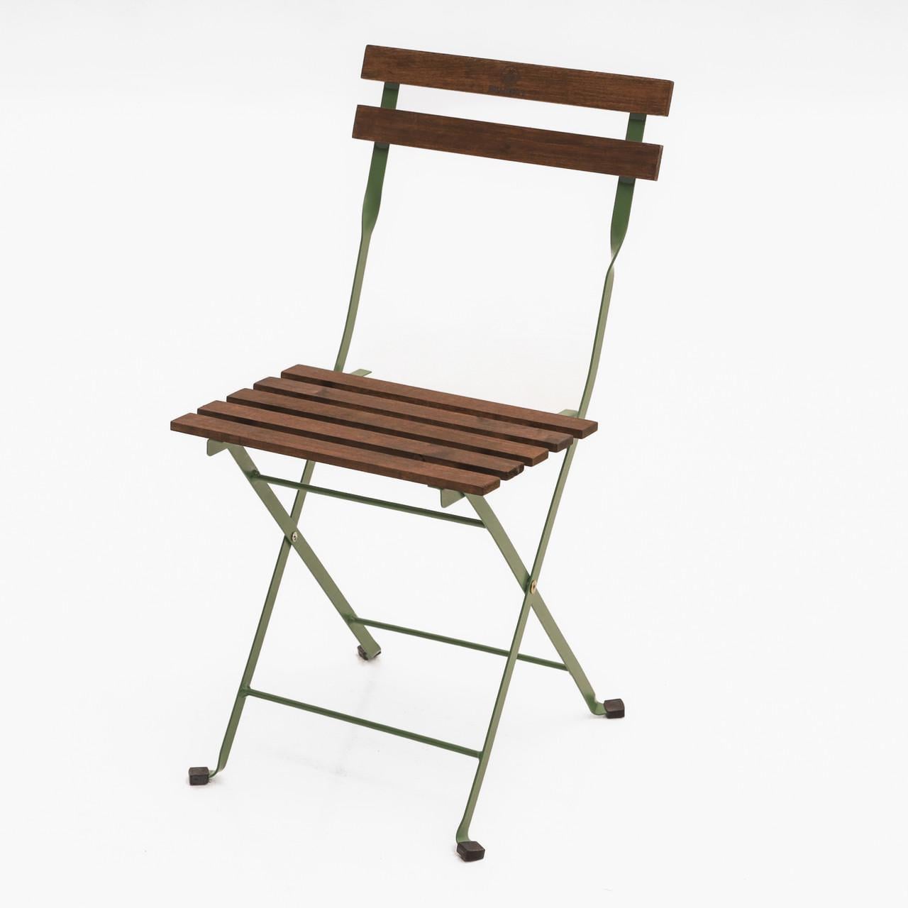 Стул раскладной Belmery 79×39 см Зеленый/Орех (32903160)