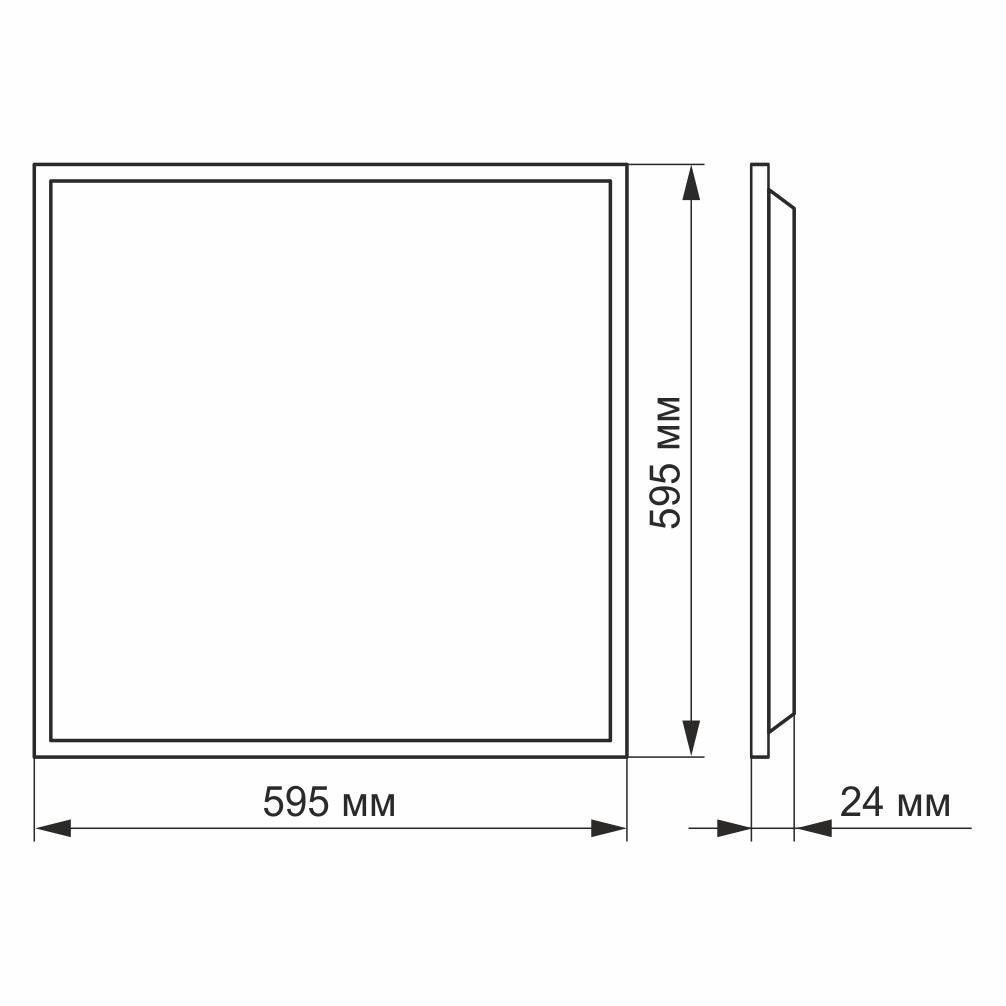 Панель LED Videx 60W 6000K 220V матова 25809 (VL-Pb606W 2) - фото 3