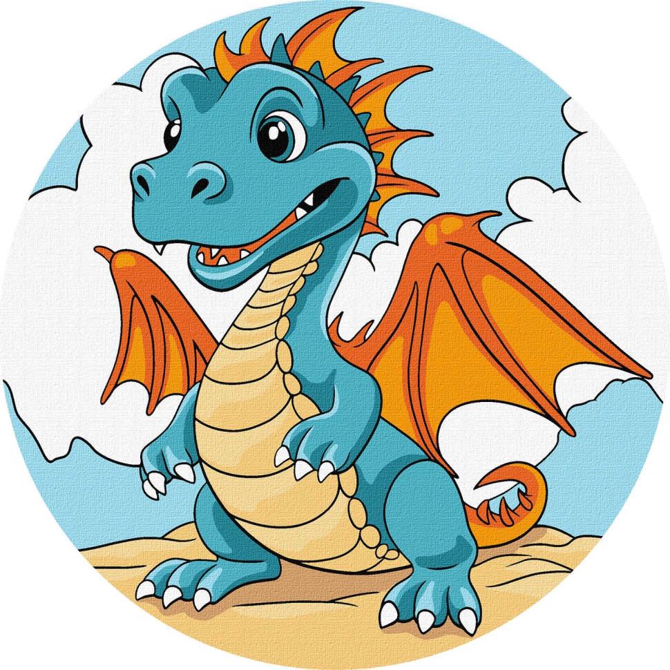 Картина за номерами Ideyka Прогулянка дракончика KHO-R1058 d 19 см (RLT39605)