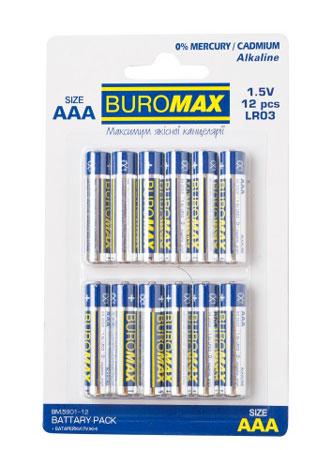 Батарейка Buromax AAA LR03 1 шт. (BM.5901-12) Батарейка Buromax AAA LR03 1 шт. (BM.5901-12)