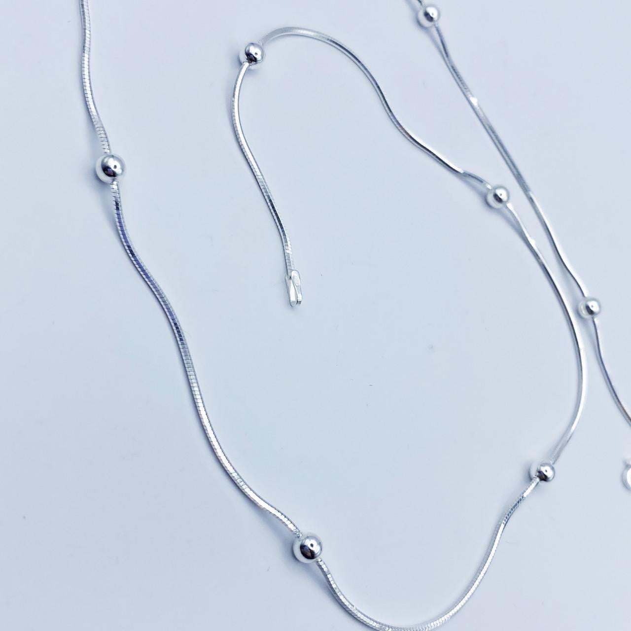 Цепочка серебряная Снейк+Шарики 45 5,15 г (2287668329)