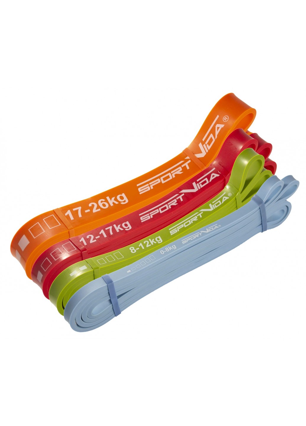 Набор резинка для фитнеса SportVida Power Band 0-26 кг 4 шт. (SV-HK0190-2)