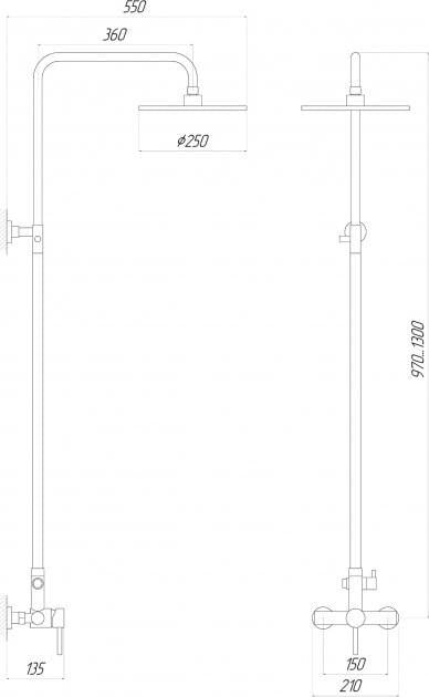 Душовий гарнітур Globus Lux Alpen SBT1-SH-05 - фото 5