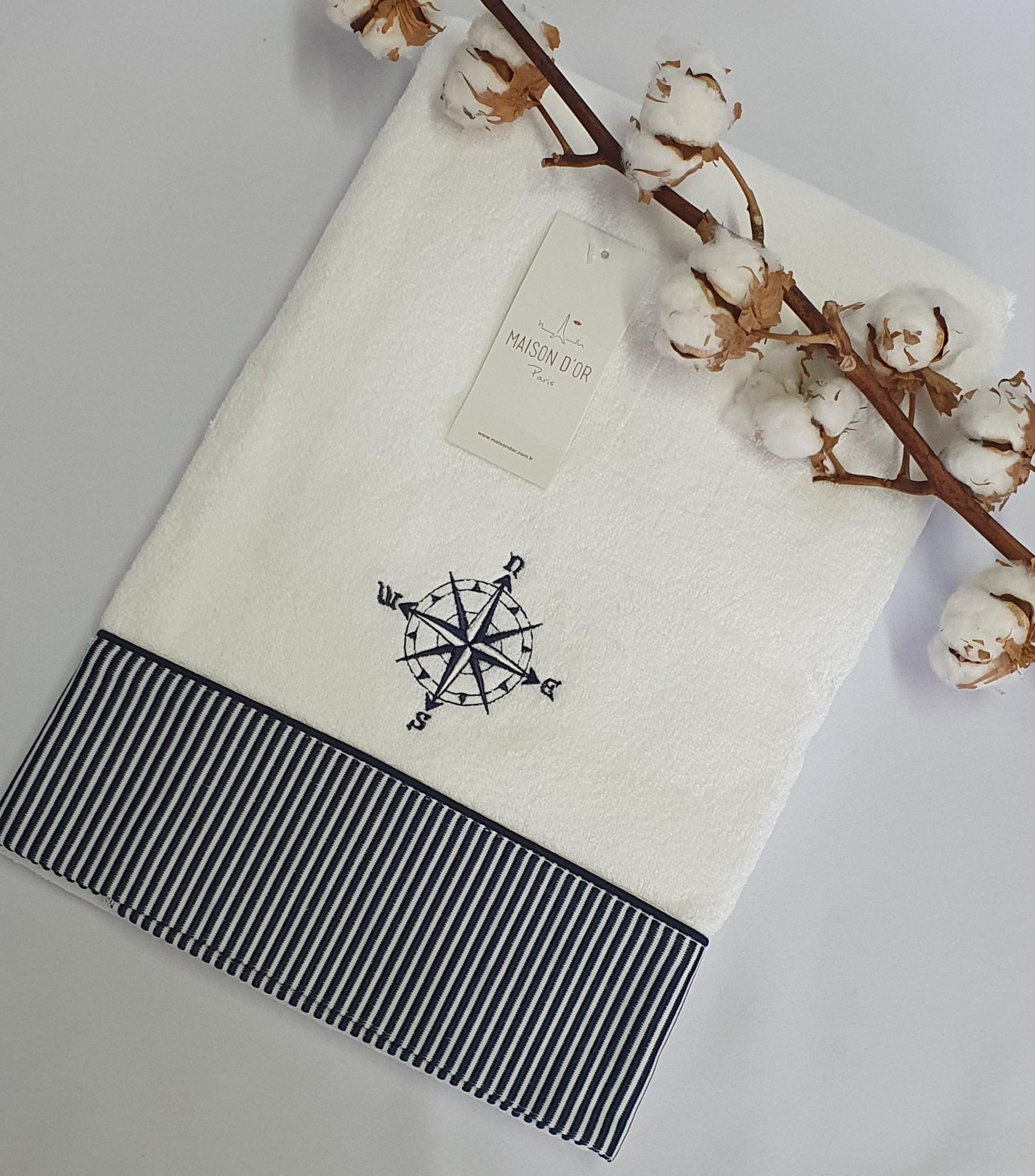 Рушник Maison D'or Marine 85x150 White/Lacivert (03MD43C01) - фото 1 Рушник Maison D'or Marine 85x150 White/Lacivert (03MD43C01) - фото 1