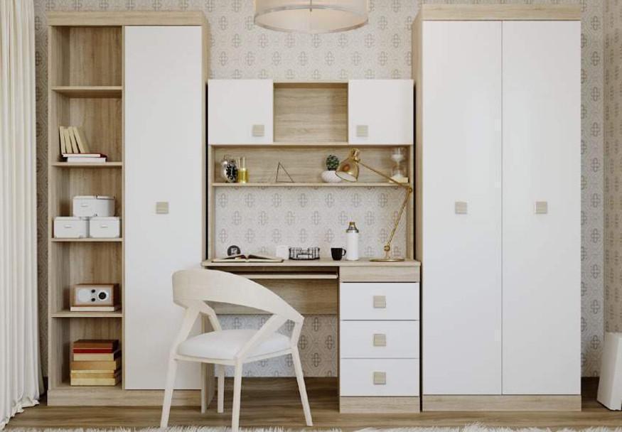 Спальна дитяча Еверест Соната-5 комплект Дуб сонома/Білий (EVR-20567)