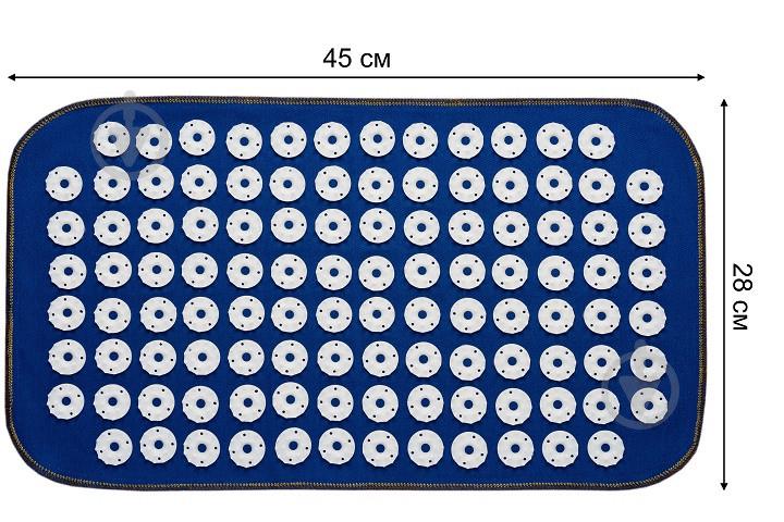 Акупунктурний килимок аплікатор Кузнєцова Універсал 28 х 45 см Синій (108) - фото 4