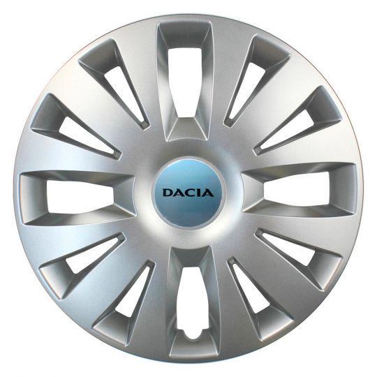 Ковпаки автомобільні SKS 324 R15 з логотипом Dacia 4 шт. Сріблястий