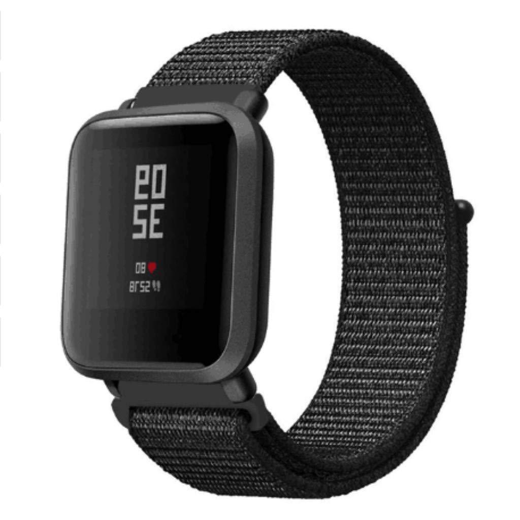 Ремешок нейлоновый BeWatch 20 мм для Amazfit BIP/Bip Lite/Bip U/Pro/ Mini/GTS/GTS 2/Gtr 42 мм Черный (1011301)