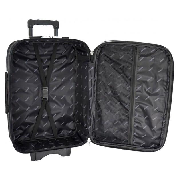 Набір валіз тканинна Bonro Style середня та велика 2 шт. Чорно-червоний (2670149138) - фото 4