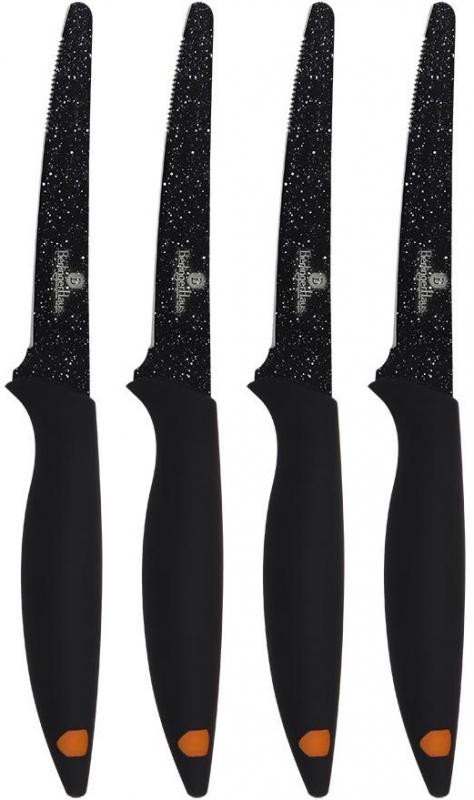 Набір ножів для стейка Berlinger Haus Granit Diamond 4 шт. з мармуровим покриттям (BH-2162)