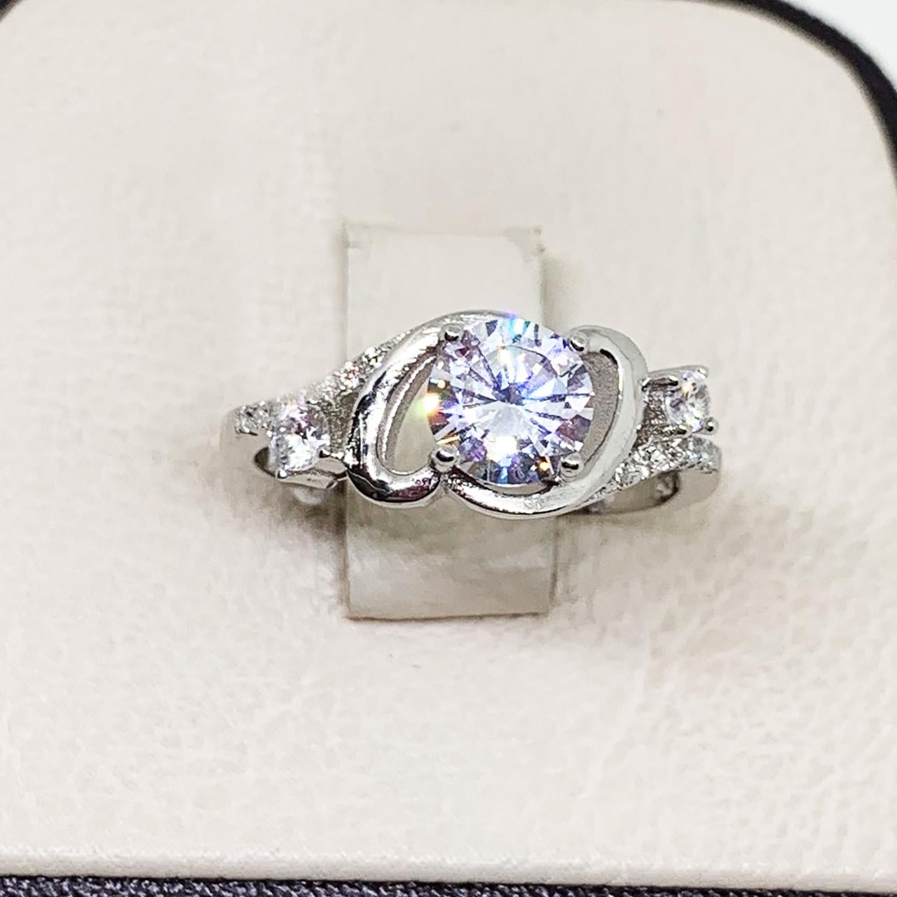 Кольцо серебряное с кубическим цирконием р. 16,5 3,38 г (1655820626)