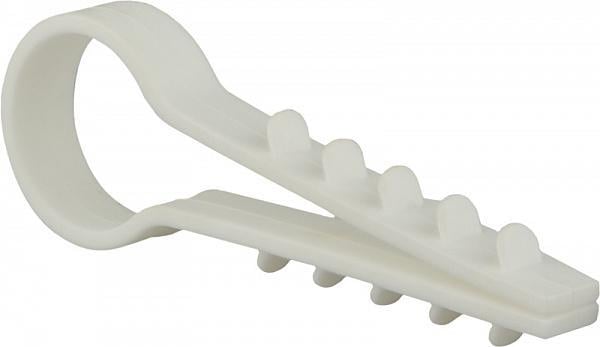 Дюбель-хомут АСКО-Укрем Ø 16 мм для круглого провода полиэтилен 1 шт. Белый (000001067)