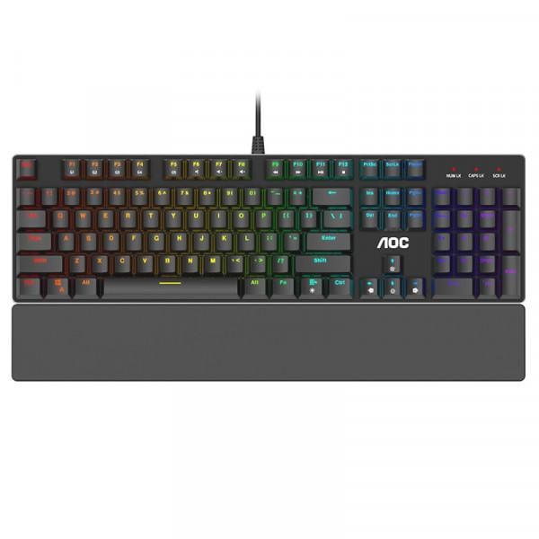 Клавиатура игровая механическая AOC GK500DR2R Gaming RGB USB Outemu Red Switch (13464875)