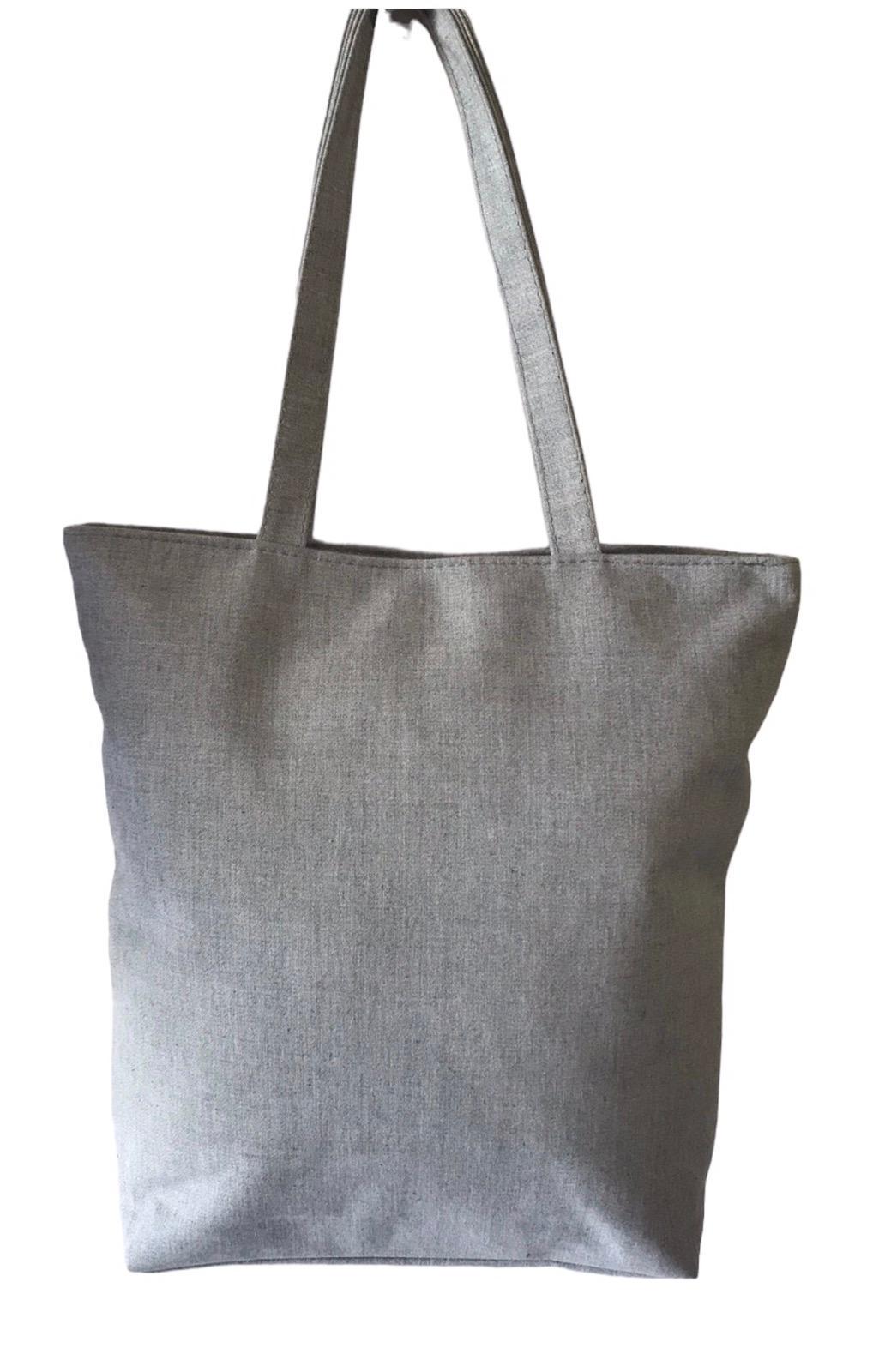 Шопер жіночий тканєвий повсякденний з блискавкою need is love Сірий (026G) - фото 3