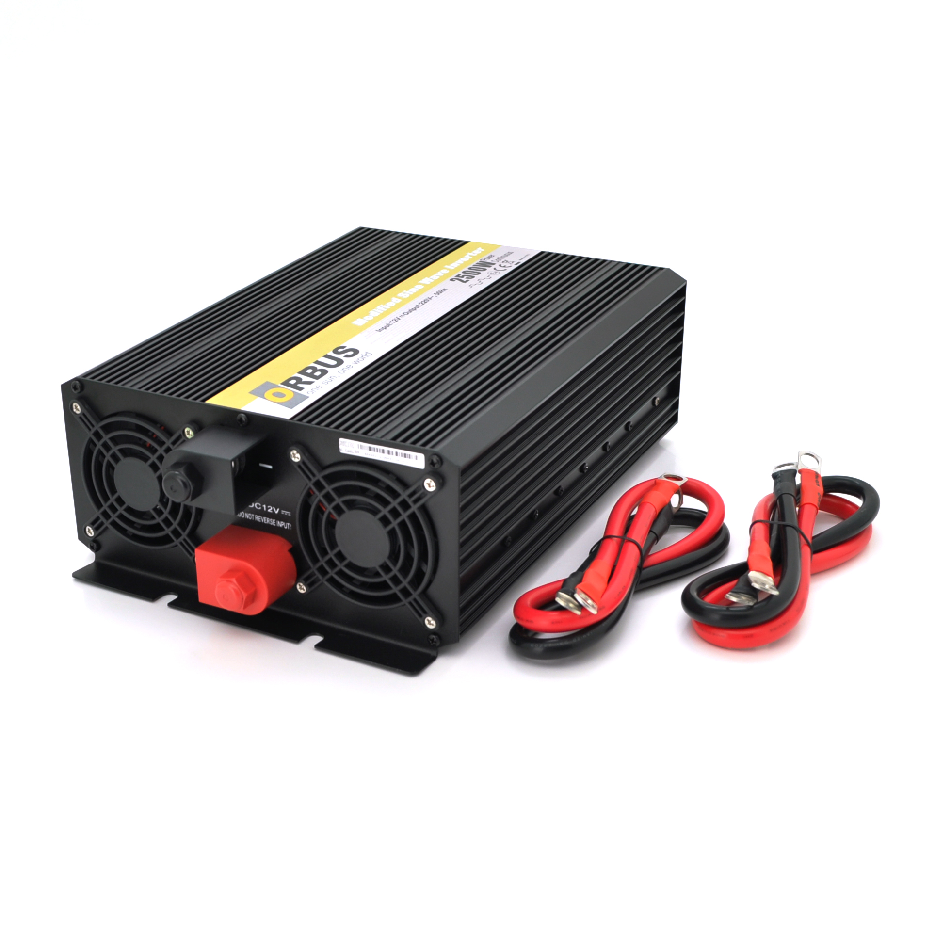 Інвертор напруги ORBUS ORMS2500 Schuko з апроксимованою синусоїдою 2 розетки 2500 Вт 12/220V (26617862) - фото 2