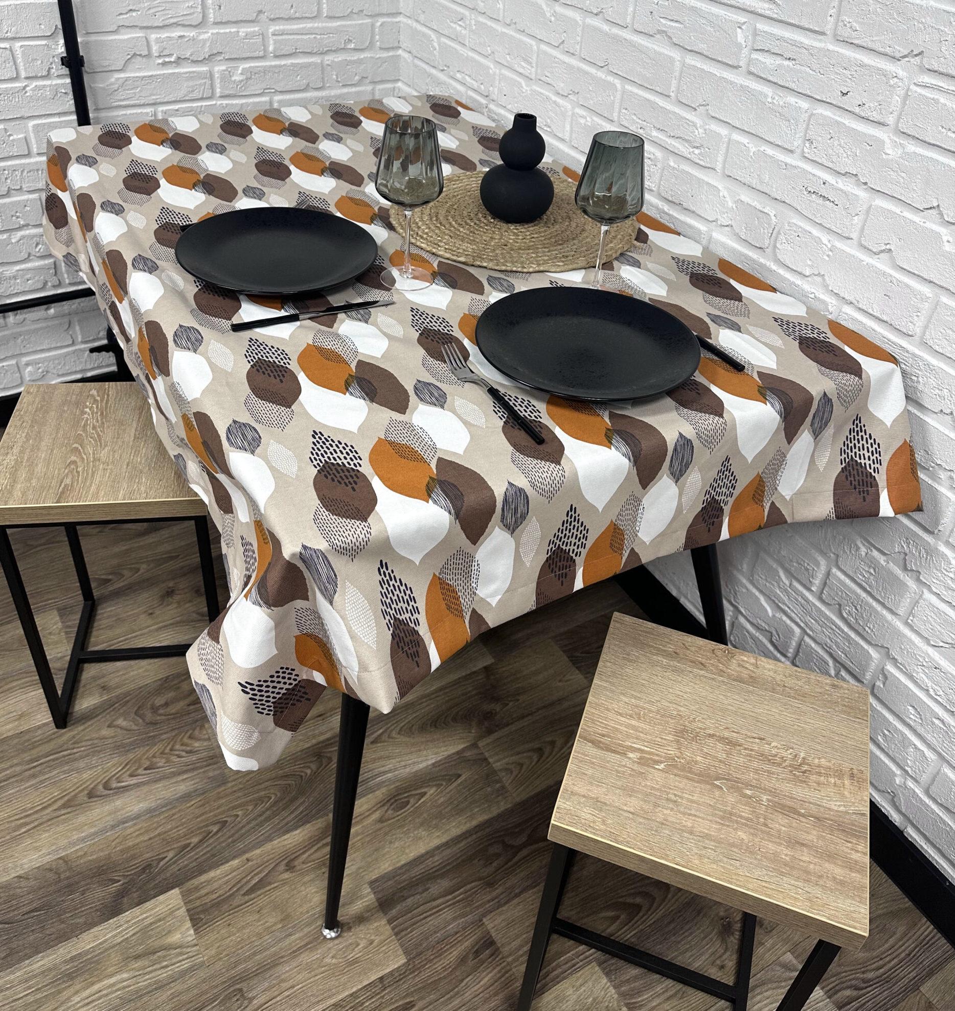 Скатерть Comfort Home Leaves водоотталкивающая с тефлоновым покрытием 100x150 см